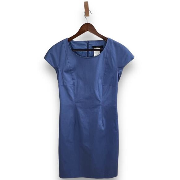 Weekend MaxMara Sheath Dress Blue Cotton Classic Fit Size 8 - Picture 3 of 12